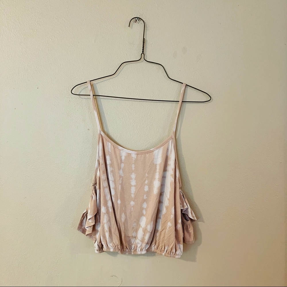 NWT Neutral Tie Dye Cold Shoulder Top